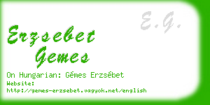 erzsebet gemes business card